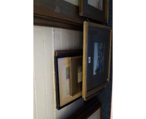 Six various late 19th/early 20th Century watercolours depicting rural life, river and sea scapes, together with a similar per