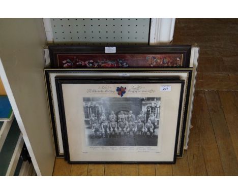 Christ's College, Cambridge University, black and white photographic print of the 1940/41 rugby team, with named members, Chr