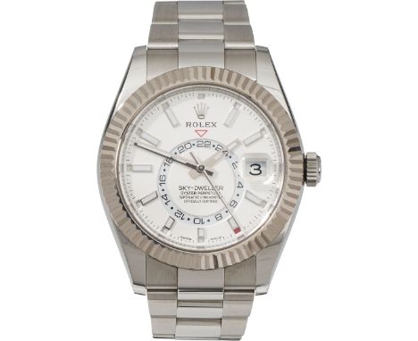 RolexHerren-Armbanduhr "Sky-Dweller"2020er Jahre; Referenznr. "326934"Edelstahl, Weißgold; "Sky-Dweller Oyster Perpetual Supe