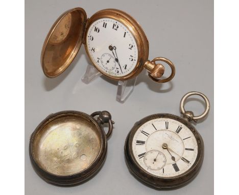 Spaul &amp; Johnson, 15 Ludgate Hill, London -  silver key wound and set pocket watch, signed white enamel Roman dial with su