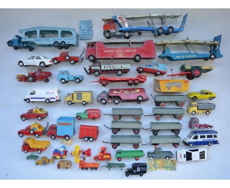Collection of playworn diecast model vehicles, various manufacturers and scales to include Corgi, lesney, Matchbox and Dinky.