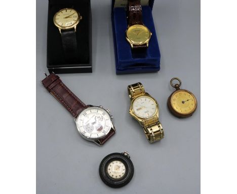 Citizen Eco-Drive gold plated WR 50 wristwatch with day date; Sekonda gold plated hand wound wristwatch with date; Sekonda go