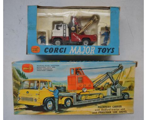 Two Boxed Corgi Major Toys sets to include Gift Set 27, Machinery Carrier With Bedford Tractor Unit And Priestman "Cub" Shove