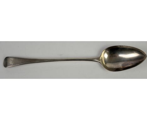 Georgian silver basting spoon by William Eley and Fearn, London 1799, 29.5 cm long, 110 gr.       