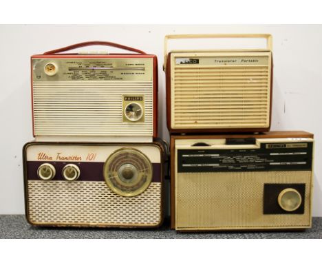 Four vintage transiter radios.