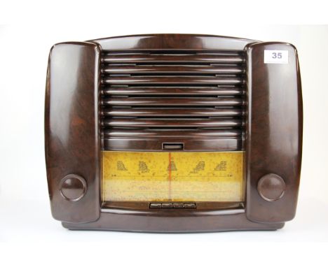 A vintage Bakelite radio, 38 x 34cm.