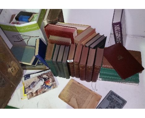 A Quantity of Various Books along with a Vintage Travelling Trunk &amp; Case (3).