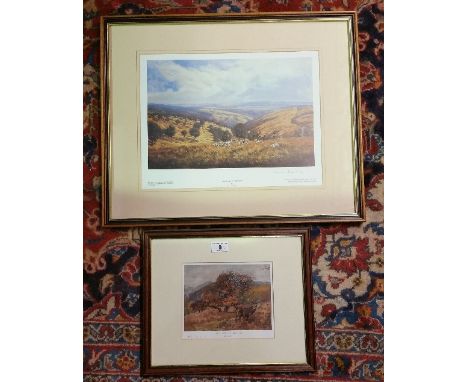 After Donald Ayres, a Limited Edition Hunting Print with Blindstamp and signed by the artist 28 x 37.5cm, together with a Lio