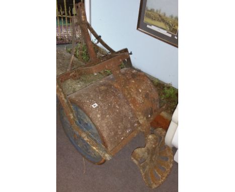 A Large Cast Iron Roller.