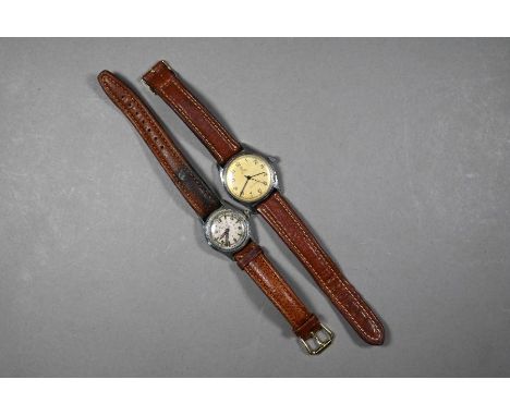 A gentleman's stainless steel Tudor Oyster wristwatch, no 531155/4463 with 30mm champagne dial and sweep seconds, to/w a US W