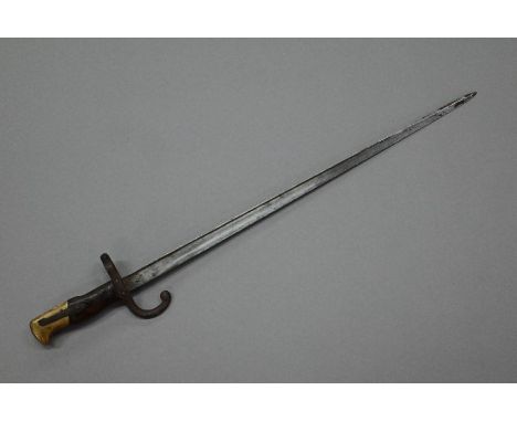 A replica hunting-sword with 85 cm blade, steel guard and wire grip to/w a George Wostenholm (Sheffield) IXL hunting knife an