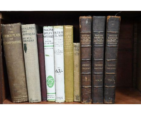 A selection of vintage books on collecting ceramics, glass and silver - English Delft Pottery by Major R G Mundy 1st Herbert 