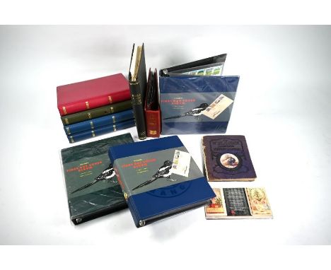 A quantity of postage stamps including inter-war world issues, Queen Elizabeth II commemoratives, Harrisons, representatives,