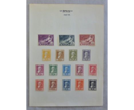 Spain 1930 Death centenary of Goya S.G. 553-569 m/m. Cat £50+