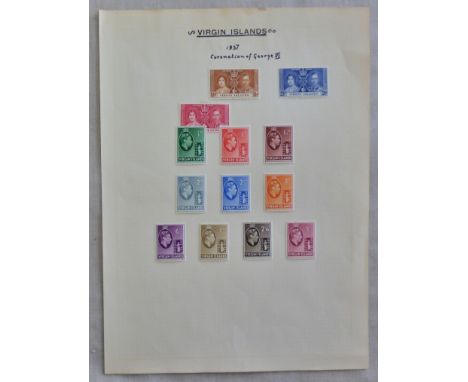 Virgin Islands 1937 Coronation Set, m/mint, 1932-1947 definitive's 1/2 - 5/- (10) S.G. 110-119 m/mint