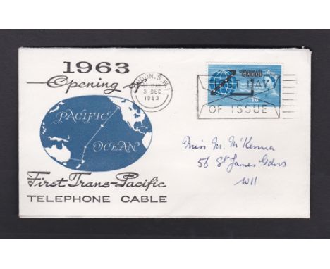 1963 (3 Dec)  Cable First Day of Issue slogan, h/a illustrated FDC.
