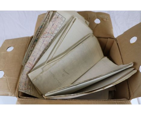 Large collection of approx 100 x WW2 landing maps, ordnance survey maps & war office maps.