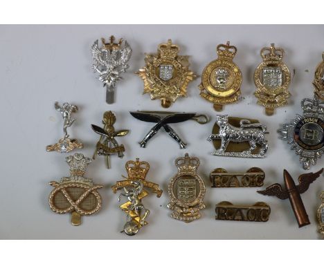 Collection Of Military Regimental Cap Badges And Other Badges, Mainly Staybrite, Regiments Include : Army Catering Corps, Roy