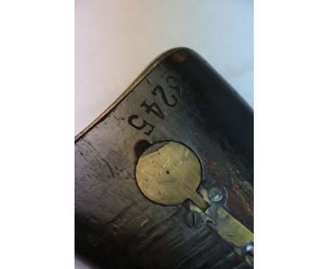 A 19th century percussion cap muzzle loading  US militia  musket stamped to MS (k)   - 240 - 53 the butt stamped 3245 .