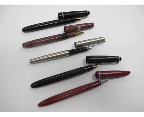 Osmiroid Rolatip Fountain Pen, cartridge filled - platignum fountain pen with 1st quality nib in maroon, lever filling - Park