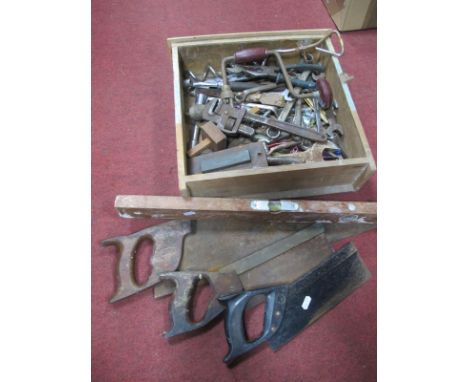 Spear &amp; Jackson Saws, hand drill, wrench, spanners, other tools.