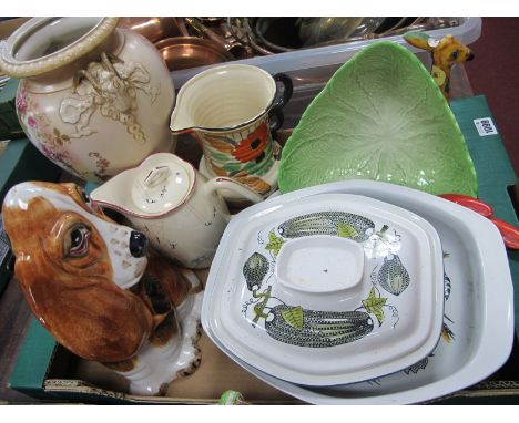 Beswick 'Circus' Coffee Pot, Price pottery dog with sad eyes, Poole oven-to-table ware, etc:- One Box