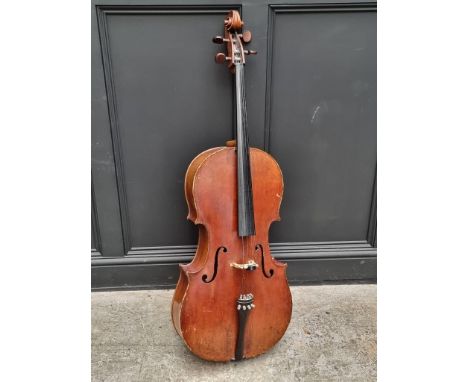 A 19th century cello, with 30in two-piece back.