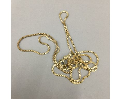 A 14 K gold watch chain (21.5 grammes total weight)