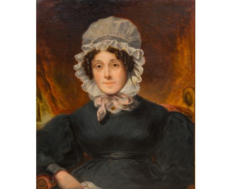 ENGLISH SCHOOL (19th century), Portrait of Ellen Marsden (1783-1848), Wife of John Haslam (1771-1820), oil on canvas, framed.