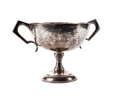 A silver trophy cup for the "Hexham Horticultural Society", by William Hutton &amp; Sons, Sheffield 1937, 24.9oz.