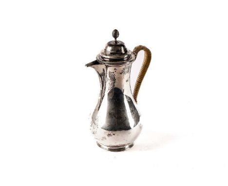 A silver hot watch jug, by Martin Hall &amp; Co, Sheffield 1905, 11.6oz gross.