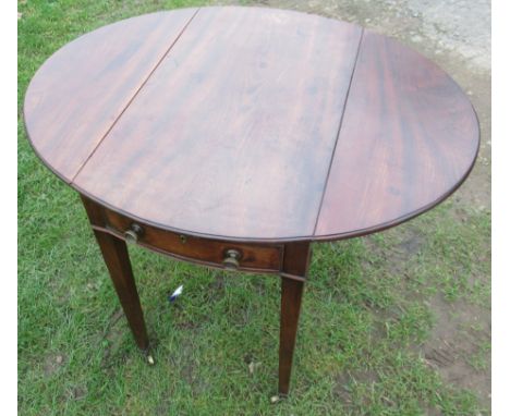 A mahogany Pembroke table and a commode