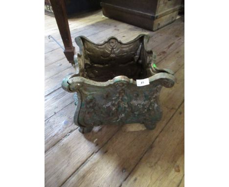 A metal planter
