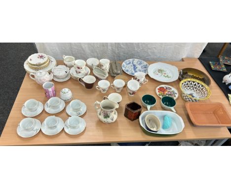Large selection of miscellaneous includes Cups saucers, toast rack etc