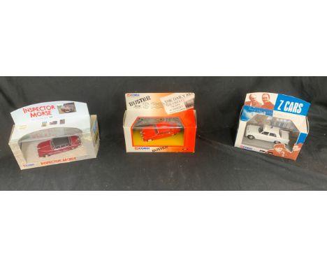 Corgi 01803 Inspector Morses Jaguar 2.4, Mk11,Diecast Model in 1:43 Scale, Corgi Buster 01801 Jaguar MK II, Corgi Ford Zephyr
