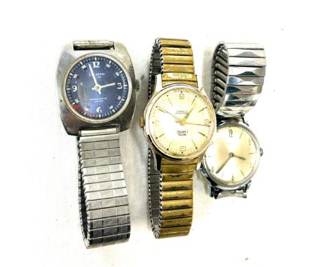 Selection of gents wrist watches includes Smiths, Timex etc, untested