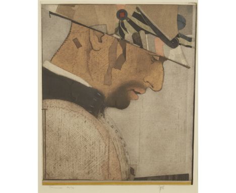 Leonardo Lasansky (b. 1946). Color intaglio print titled "Somnium." Signed along the lower right and titled and numbered 32/7