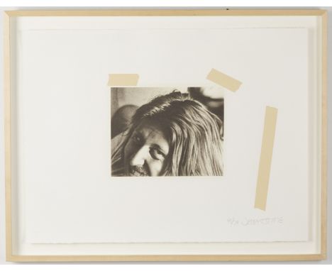 Jerry Ott (b. 1947). Lithograph titled "Self Portrait" from Portfolio 15. Signed, dated 1978, and numbered 43/79 along the lo