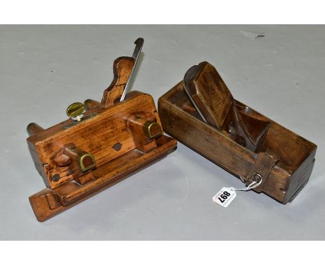 A GABRIEL BEECHWOOD PLOUGH PLANE 7'' long and a Gabriel panel raising plane 9'' long (2)