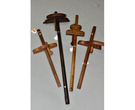 FOUR VINTAGE PANEL GAUGES one 24'' total length, one as 20'', one at 16'' and one at 15'' (4)