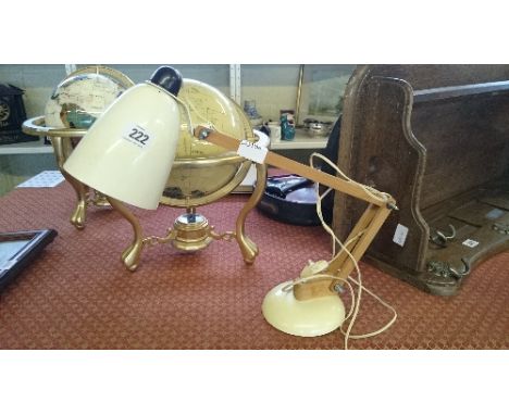A Terence Conran design vintage Habitat Mac wood and metal angle poise lamp.