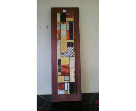 A mid 20th century wall hanging tile panel.