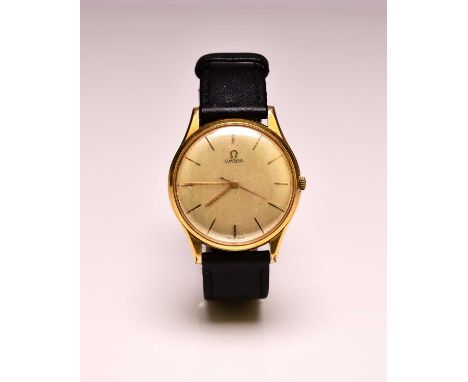 Omega: A gentleman's gold-plated wristwatchReference: 131.003Date: 1962Movement: Cal. 600 17-jewel, manualDial: Brushed silve