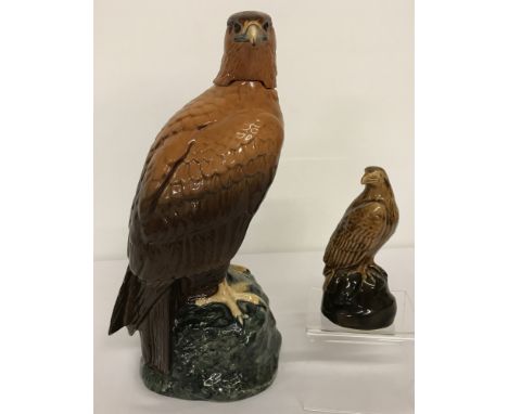 2 ceramic Golden Eagle shaped decanters modelled by John G Tongue.Royal Doulton Whyte &amp; Mackay decanter, with removable h