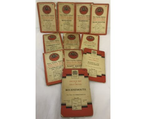 A collection of 11 vintage Ordnance Survey Maps dating from 1940's -60's.From England and Wales.