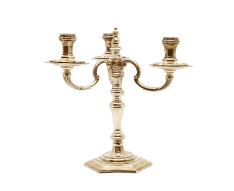 A silver candelabra,by John Henry Odell, London 1969, 26cm high32oztCondition ReportHallmarks clear.Light surface wear.