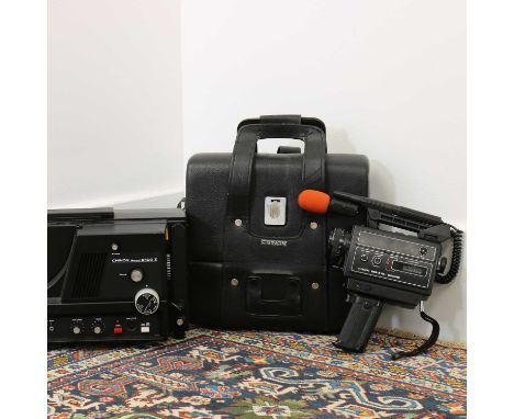 A Chinon 256 S XL Direct Sound video camera,c.1976, in a carry case,together with a Chinon Sound 6100Z projector,in its origi