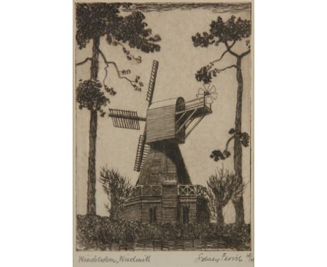 Sidney Ferris, British 1902-c.1989 - Wimbledon, Windmill; etching, signed, titled and dated in pencil 'Wimbledon, Windmill, S