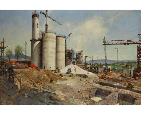 Terence Cuneo CVO OBE RGI, British 1907-1996 - Hope Cement Works Darbyshire, 1969; oil on canvas, signed lower left 'Cuneo Ju