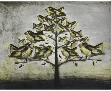 Cathie Pilkington RA, British b.1968 - Night Studio, 2017; etching in colours on paper, signed and dated lower right 'Cathie 